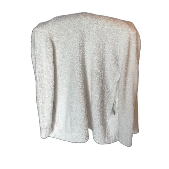 UGG Cardigan Open Front Sweater Women's Large Fleece Winter Cozycore White - Picture 6 of 7